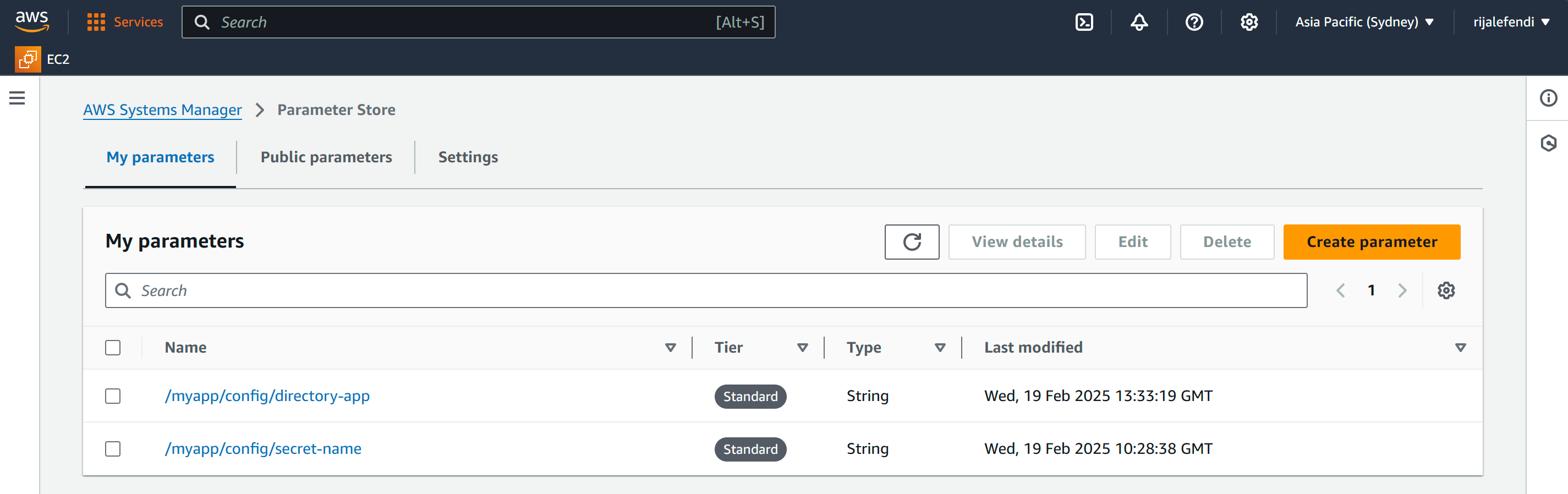 Creating a new parameter